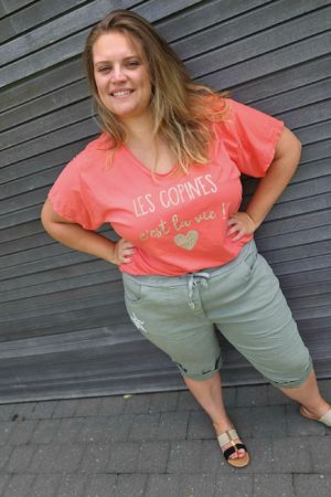 Lilie Plus - T-shirt Copines Corail