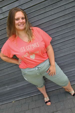 Lilie Plus - T-shirt Copines Corail