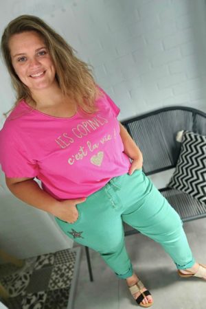 Lilie Plus - T-shirt Copines Fuchsia