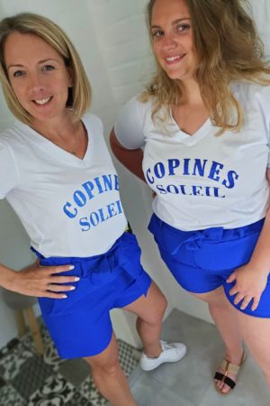 T-shirt Copines Soleil Bleu