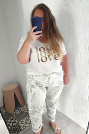 Lilie Plus - T-shirt blanc Love
