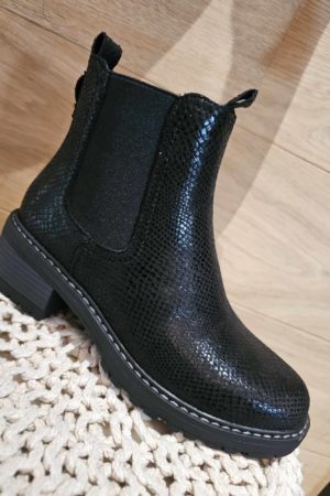 Boots noir brillant