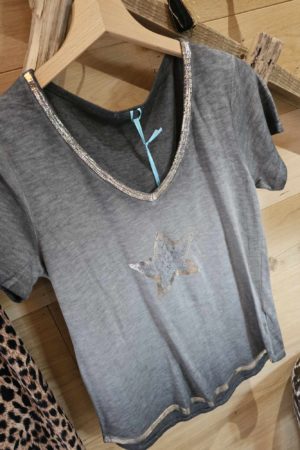 T-shirt étoile - Gris