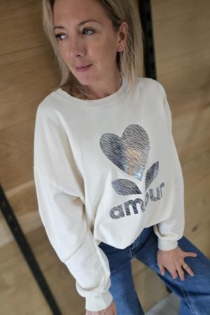 Sweat Amour - Blanc