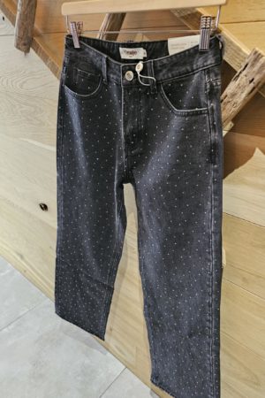 Oraije - Jeans Strass - Gris foncé