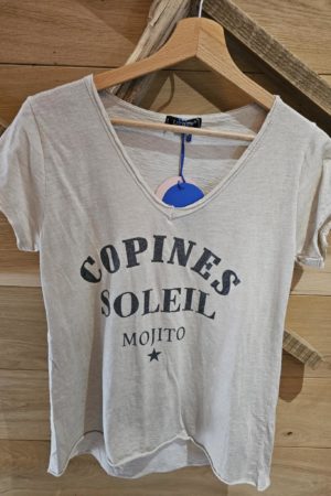 T-shirt Copines Soleil Mojito - Beige