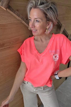 T-shirt Pink Gin - Corail Fluo