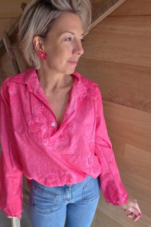 Blouse tunique Cataleïa - Framboise