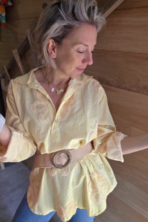 Blouse tunique Cataleïa - Jaune clair