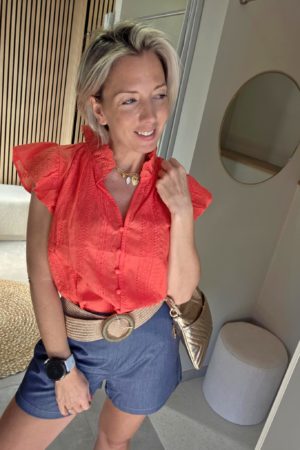 Blouse Célestine - Corail