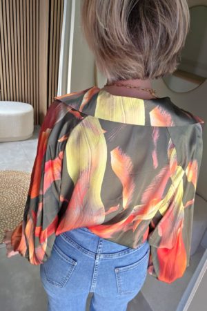 Chemisier Izzy - Kaki/Corail