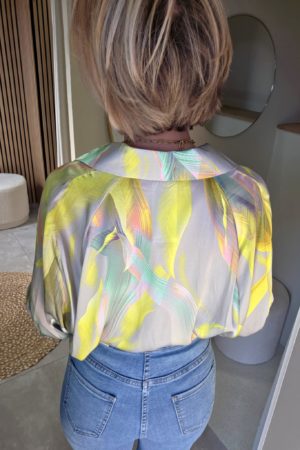 Chemisier Izzy - Gris/Vert/Turquoise