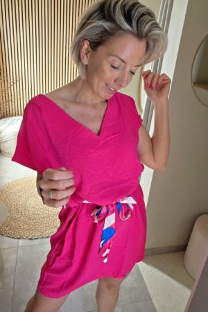 Robe fluide Maëlle - Fuchsia