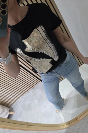 T-shirt Baskets - Noir/Doré