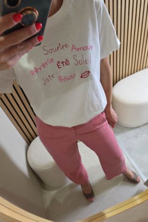 Pantalon rose Cory