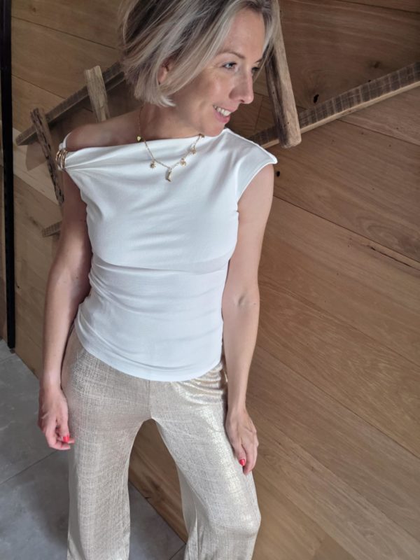 Pantalon fluide Doré