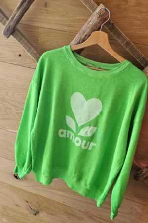 Sweat Amour - Vert Fluo
