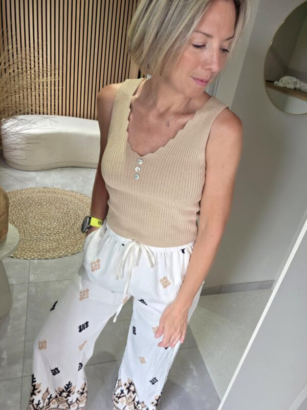 Pantalon écru Oseline