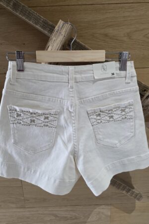 Short Beige Brodé