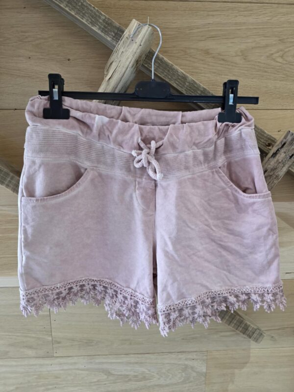 Short relax dentelle - Vieux Rose