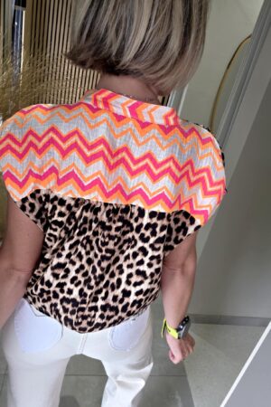 Blouse Léopard&Fluo