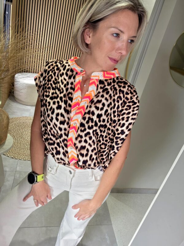 Blouse Léopard&Fluo