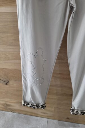 Pantalon Mickey avec ceinture léopard
