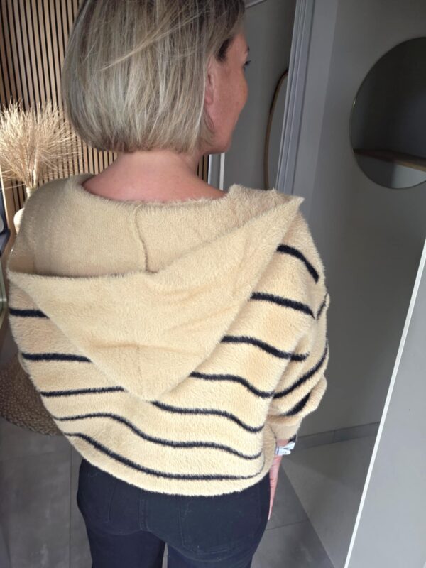 Gilet épais ligné - Camel – Image 2