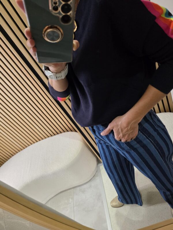 Pantalon jeans ligné – Image 3