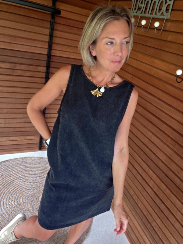 Robe Jeans noir délavé – Image 3