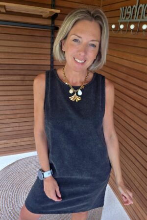 Robe Jeans noir délavé