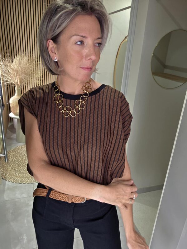 Blouse Amanda - Marron – Image 3