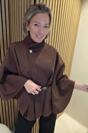 Veste-cape Marron