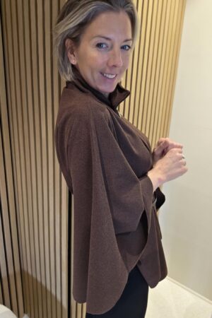 Veste-cape Marron