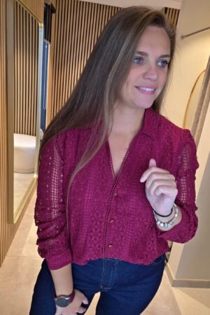 Lilie Plus - Chemisier Delya - Bordeaux