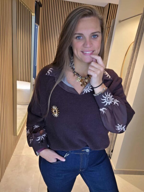 Lilie Plus - Chemisier Soleil - Marron – Image 2
