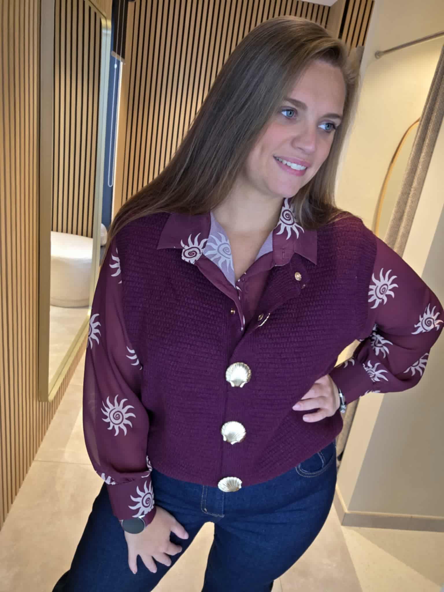 Lilie Plus - Chemisier Soleil - Bordeaux – Image 2