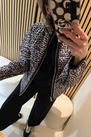 Doudoune réversible - Léopard/Noir