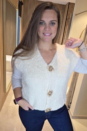Lilie Plus - Gilet Bouclettes - Ecru