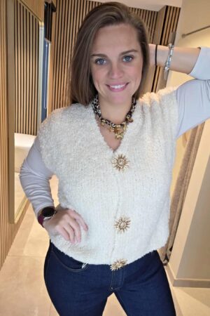 Lilie Plus - Gilet Bouclettes - Ecru