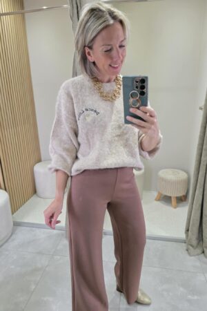 Pantalon relax chix - Camel
