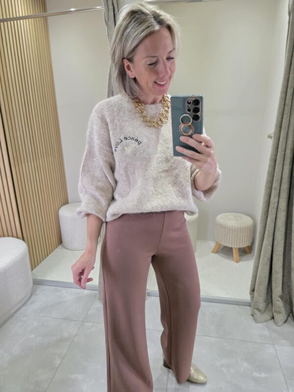 Pantalon relax chix - Camel – Image 2