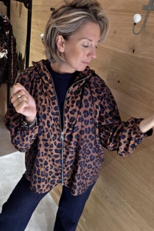 Parka léger Léopard Marron