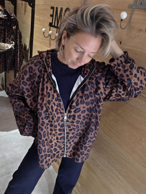Parka léger Léopard Marron – Image 2