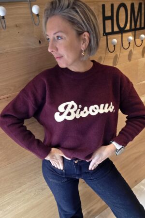 Pull Bisous - Bordeaux