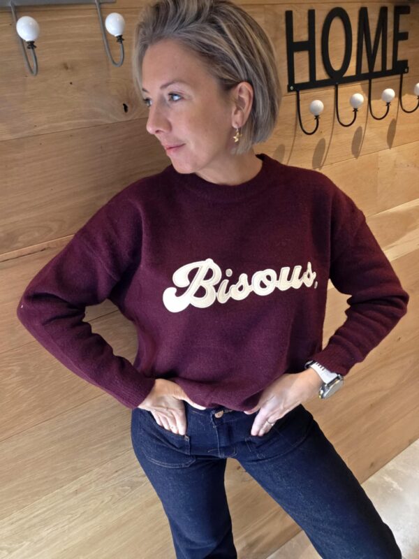 Pull Bisous - Bordeaux