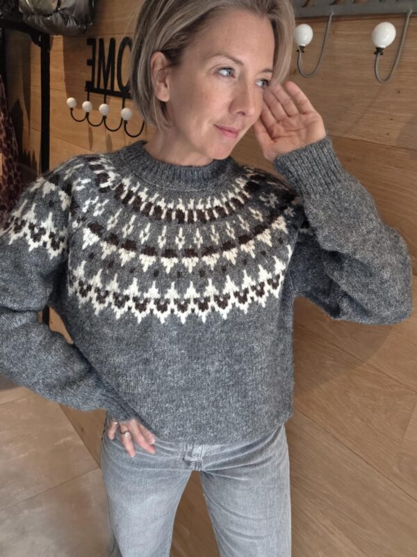 Pull Kristin - Gris – Image 2