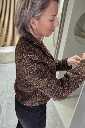 Veste chic brillante - Marron