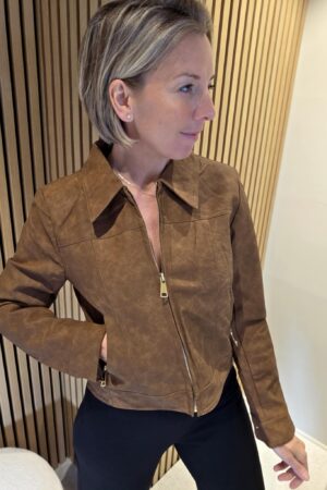 Veste en simili - Camel