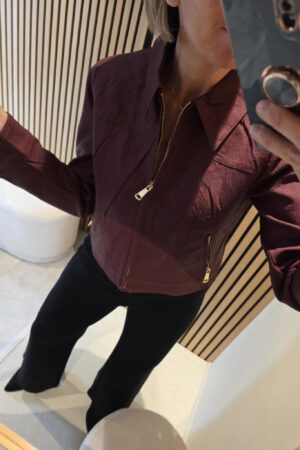 Veste en simili - Bordeaux